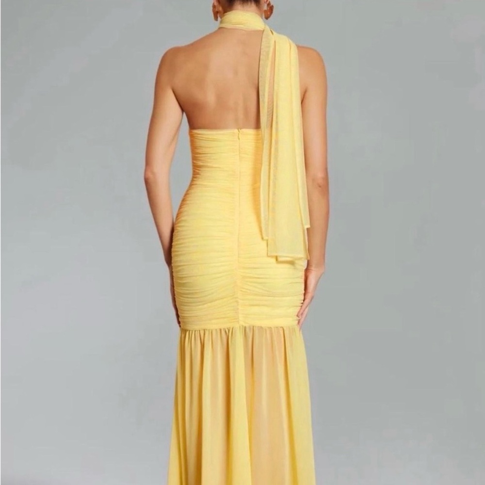 Chic Strapless Yellow Dress - Picture 3 of 12